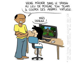 Jouer à Minecraft ou jardiner