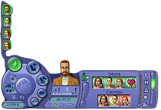 L'interface du jeu dans les Sims 2